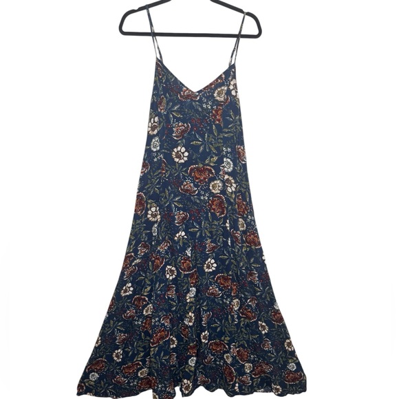 Abercrombie & Fitch womens M sleeveless floral print dress forest witchy boho - Picture 2 of 8